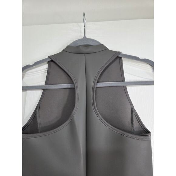 SKIMS Rubberized Scuba Swim Mock Neck Gray Chalk Dress NWT, Women's Medium - Picture 11 of 13